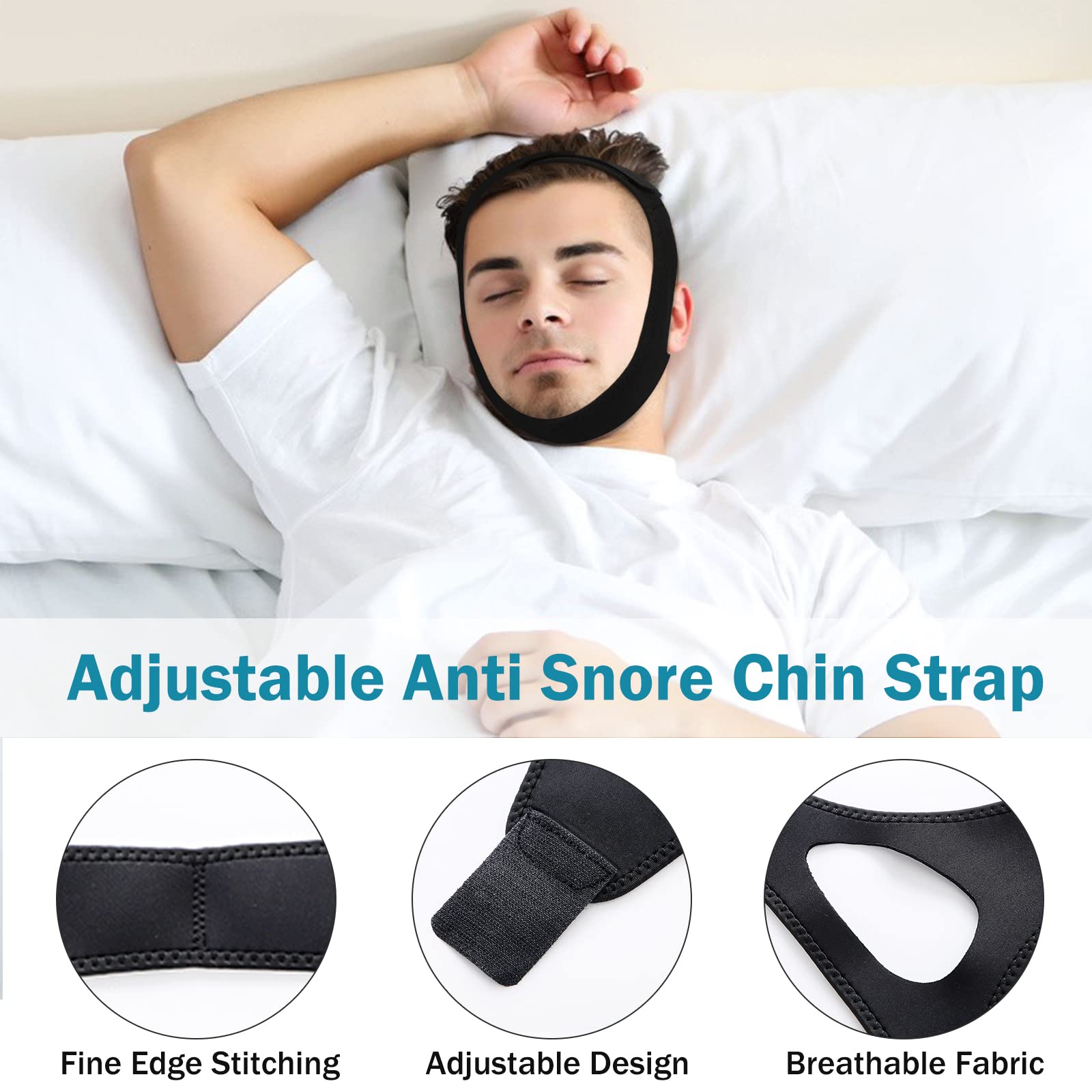 Chin Strap For Cpap Users Chin Strap For Snoring Adjustable And